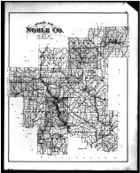 Noble County Outline Map, Noble County 1879
